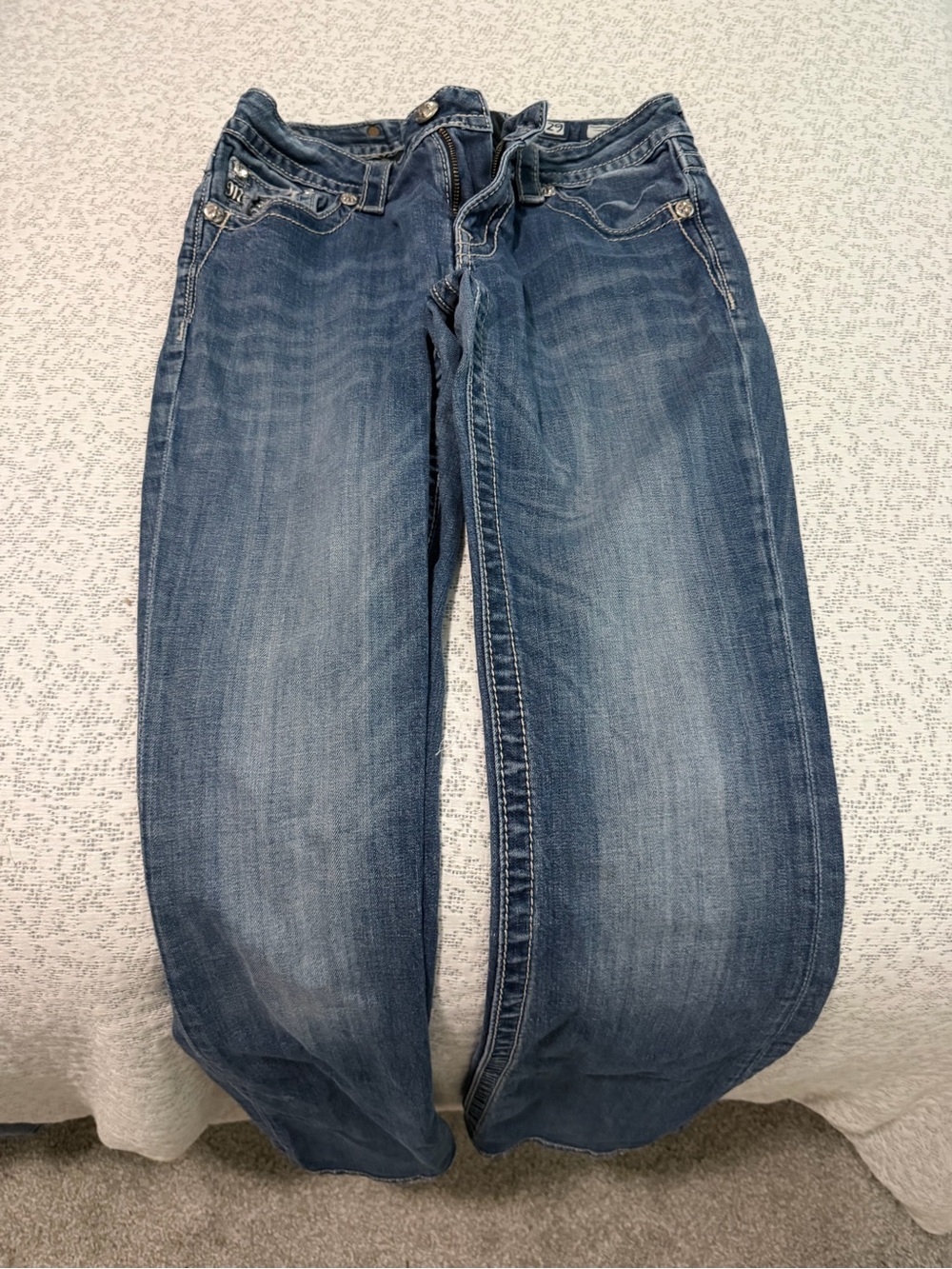 Miss Me Women's Dark Blue Straight Leg Jeans